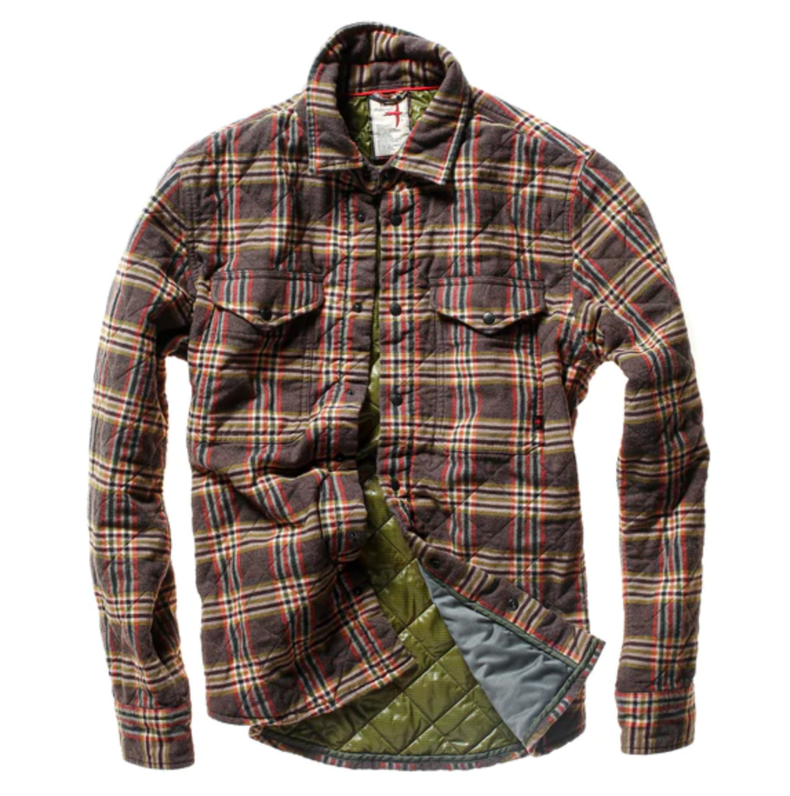 Relwen Quilted Flannel Shirt Jacket Char/Brown – Tweed & Vine