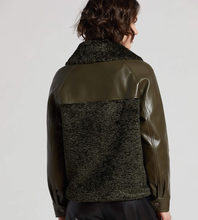 Load image into Gallery viewer, Adroit Pico Vegan Leather W/Faux Fur Bomber
