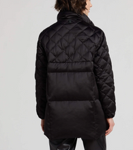 Load image into Gallery viewer, Adroit Praline Multi Quilt Mid Length Down Coat Black
