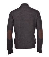 Load image into Gallery viewer, Gran Sasso 1/4 zip Pullover Sweater with Suede Trim Charcoal
