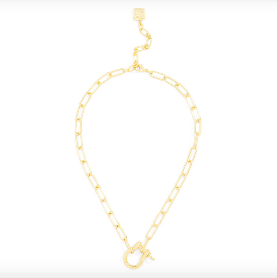 Z Jewelry Necklace Large Horseshoe Charm Gold