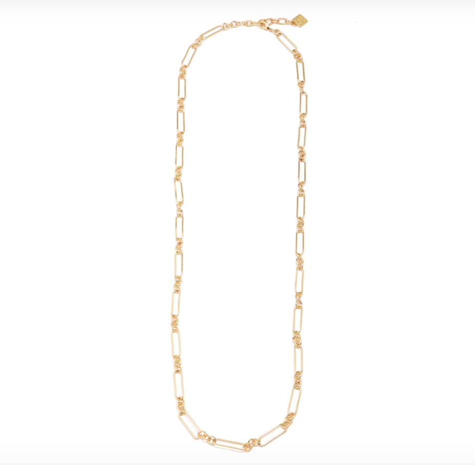 Z Jewelry Necklace Long Paperclip Gold