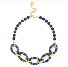 Load image into Gallery viewer, Z Jewelry Collar Necklace Beaded Striped Ellipse
