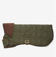 Load image into Gallery viewer, BARBOUR Dog Bone Quilted Dog Coat Dk. Olive
