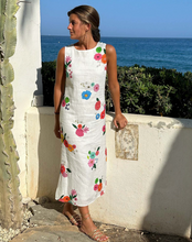 Load image into Gallery viewer, Vilagallo Dress Liana Flowers Linen

