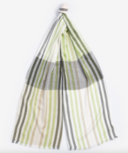Load image into Gallery viewer, Barbour Kendra Check Scarf Wrap Bay Leaf
