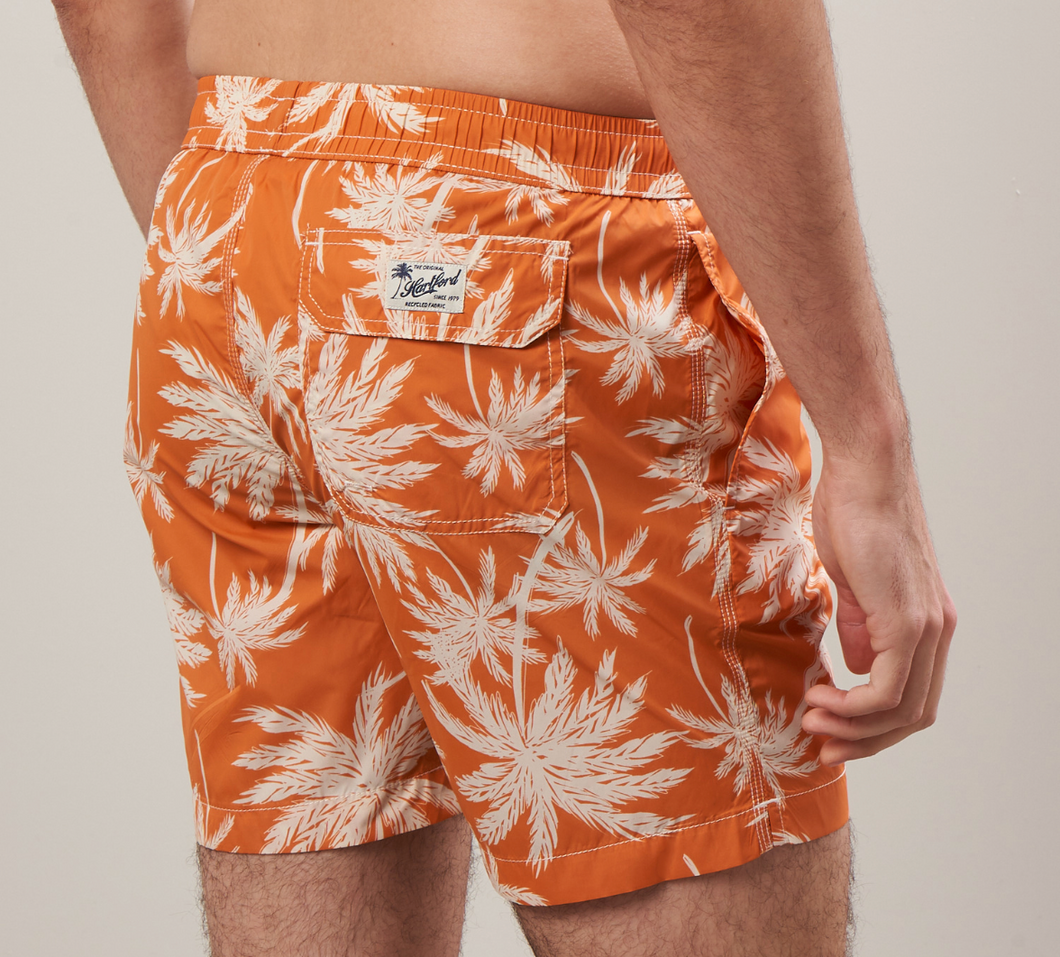 Hartford Swim Shorts Orange Palms
