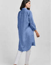 Load image into Gallery viewer, Ploumanach Linen Midi Shirtdress - Bay Blue
