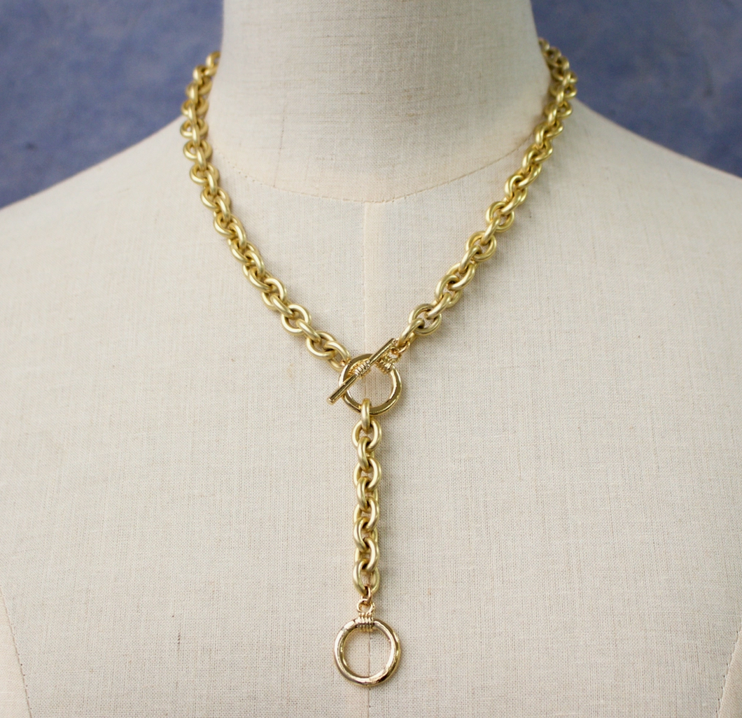 AVM Cable Chain Statement Y Necklace