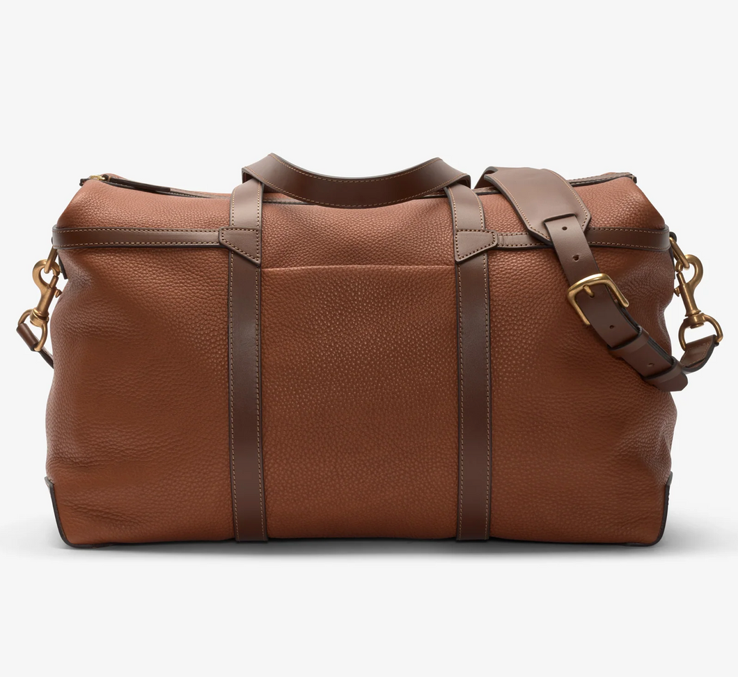 Mismo Tour Leather Duffle in Tabac/Cuoio