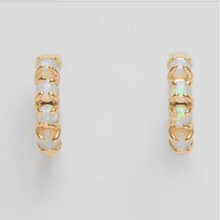 Load image into Gallery viewer, T+T Sonata Opal Mini Huggie Earrings
