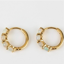 Load image into Gallery viewer, T+T Sonata Opal Mini Huggie Earrings
