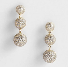 Load image into Gallery viewer, Kosa Jewels Gianna Triple Ball Earrings Gold
