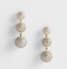 Load image into Gallery viewer, Kosa Jewels Gianna Triple Ball Earrings Gold
