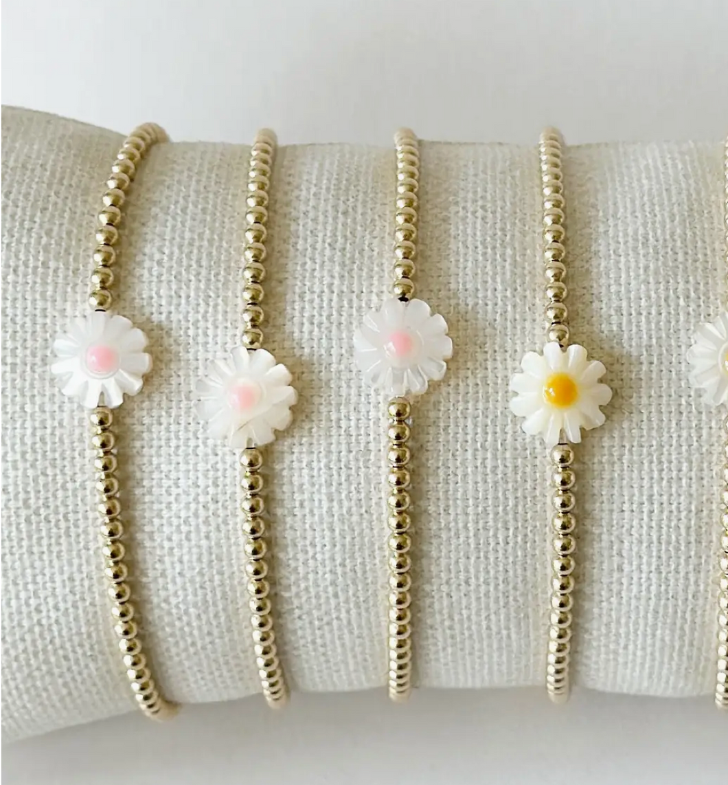 JBD Daisy Gold Bead Bracelet