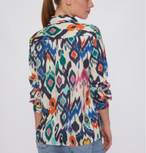 Load image into Gallery viewer, Vilagallo Shirt Multicolor Ikat Print
