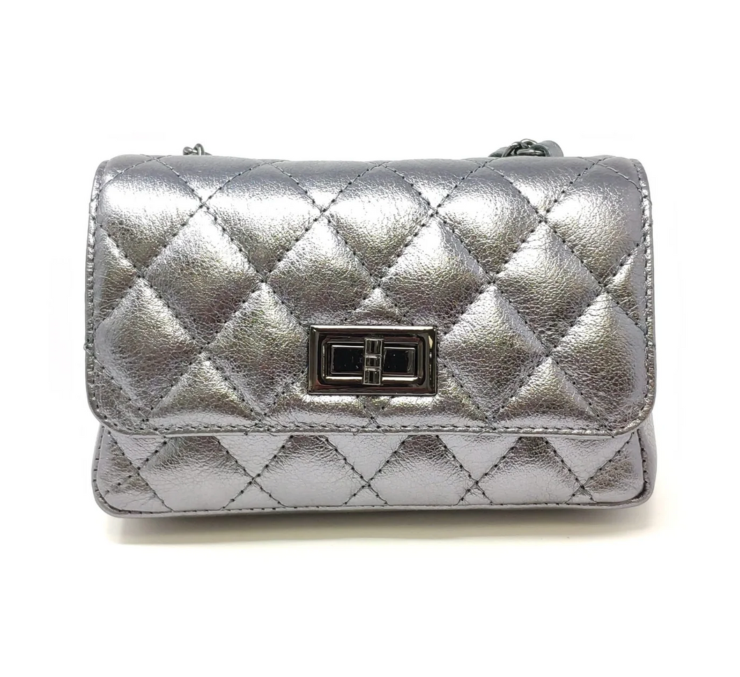 GF Leather Quilted Evening Crossbody