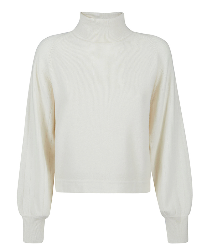 Purotatto Turtle Neck Cashmere Sweater White