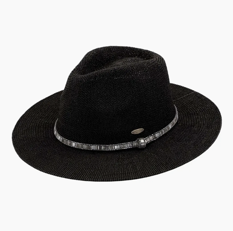 CC Panama Hat With Beaded Strap