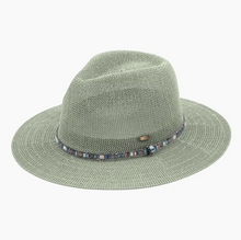 Load image into Gallery viewer, CC Panama Hat With Beaded Strap
