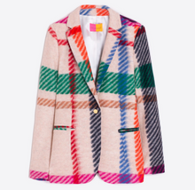 Load image into Gallery viewer, Vilagallo Jacket Hannah Camel Multi Plaid
