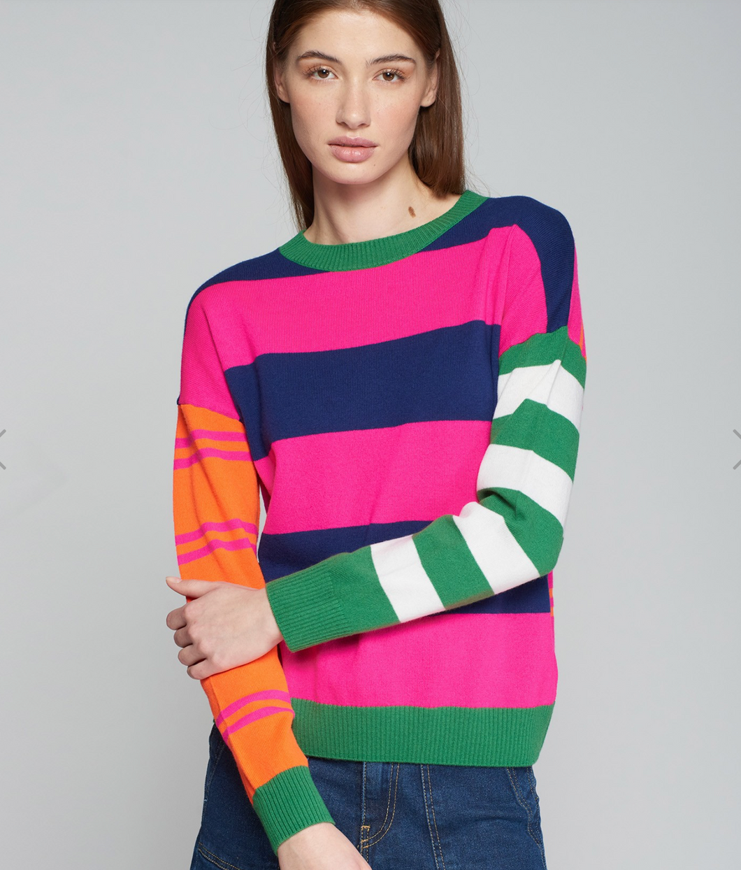 Vilagallo Fabiola Multi Stripe Sweater