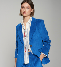 Load image into Gallery viewer, Vilagallo Jacket Heather Blue Corduroy
