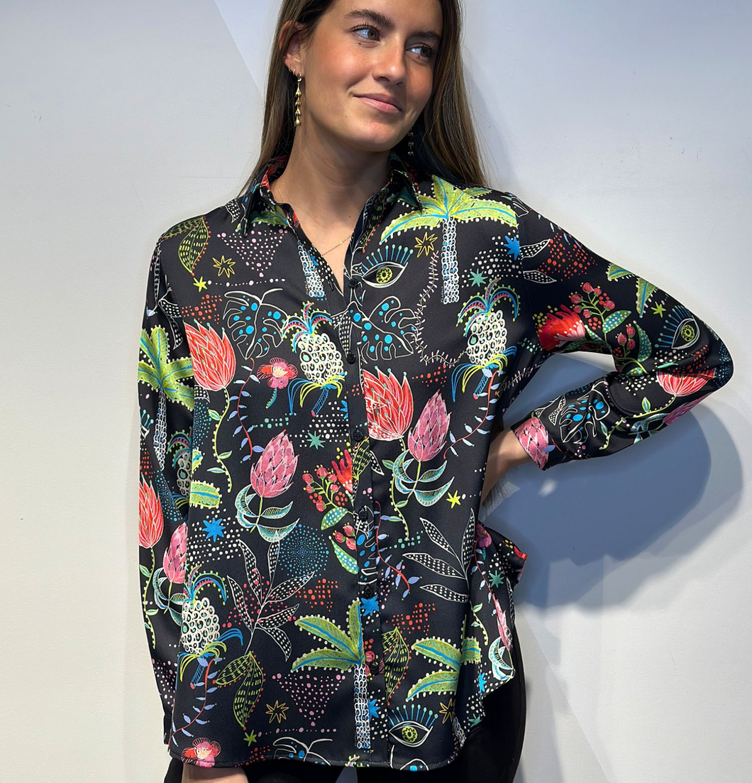 Vilagallo Blouse Anastasia Black Tropical