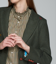 Load image into Gallery viewer, Vilagallo Jacket Loden Green w/Embroidered Phrases
