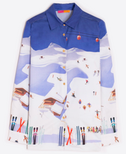 Load image into Gallery viewer, Vilagallo Blouse Cotton Ski Scene
