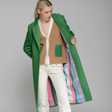 Load image into Gallery viewer, Vilagallo Coat Katherin Green Wool Blend
