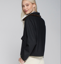 Load image into Gallery viewer, Vilagallo Bomber Jacket in Black Wool
