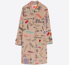 Load image into Gallery viewer, Vilagallo Coat Berenice w/Graffiti Sayings
