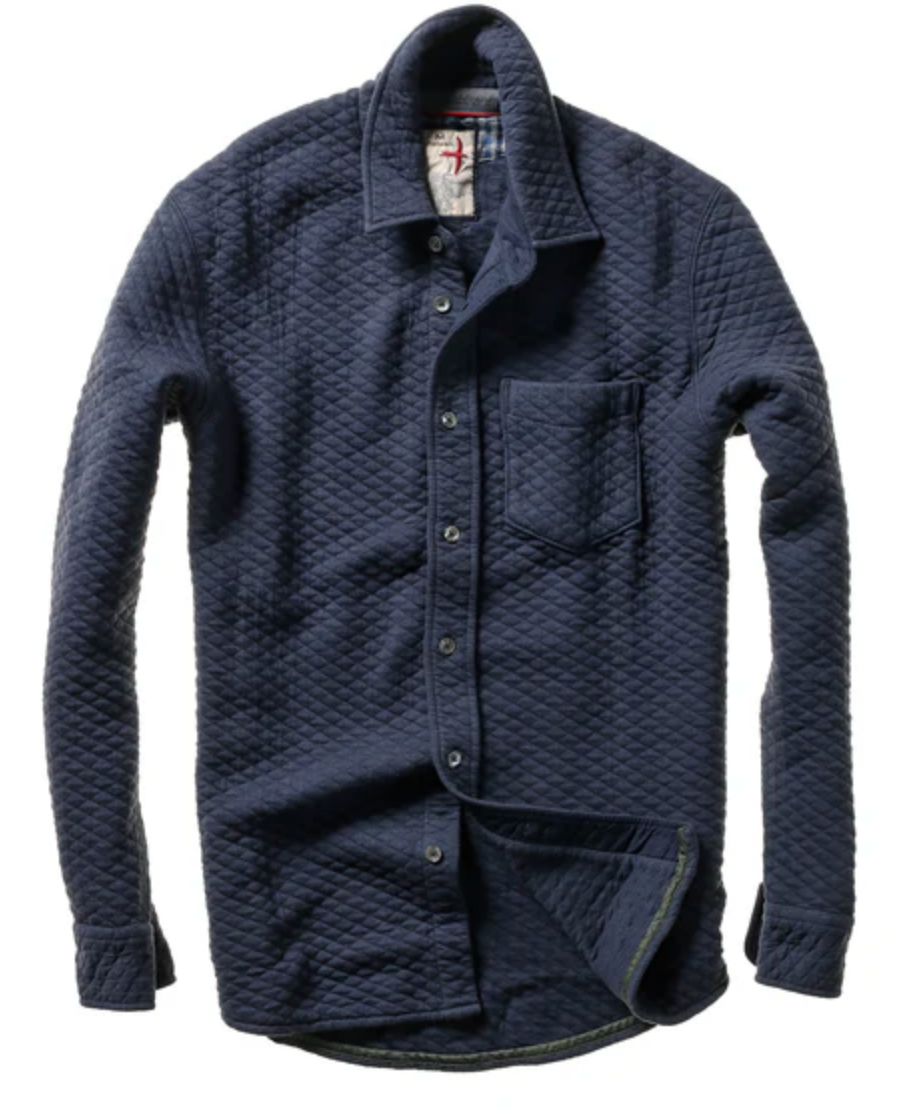 Relwen Bubble Knit Shirt Navy