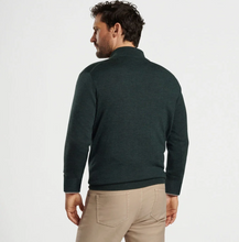 Load image into Gallery viewer, PETER MILLAR 1/4 ZIP AUTUMN CREST SWEATER - BALSAM GREEN
