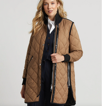 Load image into Gallery viewer, Adroit Libby Quilted Full Zip  Coat - Toffee
