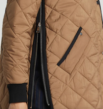 Load image into Gallery viewer, Adroit Libby Quilted Full Zip  Coat - Toffee
