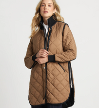 Load image into Gallery viewer, Adroit Libby Quilted Full Zip  Coat - Toffee
