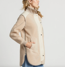 Load image into Gallery viewer, Adroit Audrey Faux Shearling Coat w/Side Zipper - Oak
