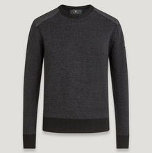 Load image into Gallery viewer, Belstaff Kerrigan Crewneck Sweater Houndstooth Black Charcoal
