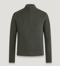 Load image into Gallery viewer, Belstaff Cole Quarter Zip Jumper Tile Green
