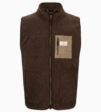 Load image into Gallery viewer, Amundsen Heroes Wool Fleece Vest Cowboy Brown
