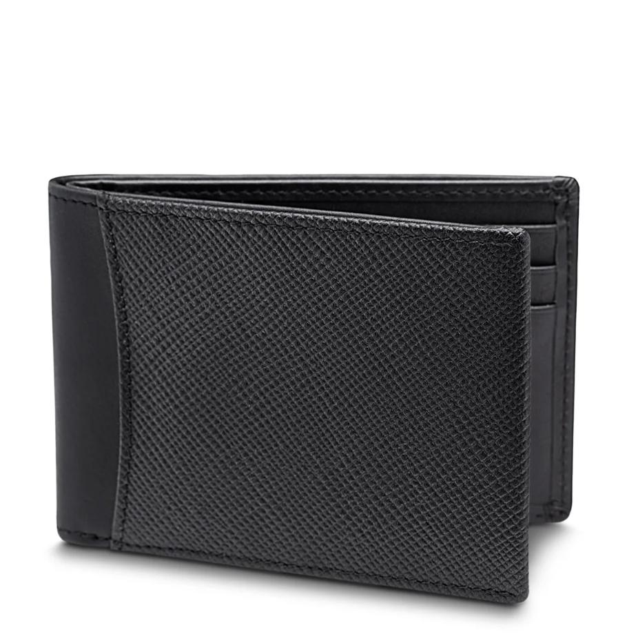 Bosca Saffiano Small Bifold Wallet RFID