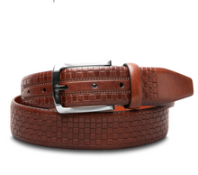 Load image into Gallery viewer, Bosca Belt Avelino Woven Dark Brown
