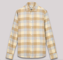 Load image into Gallery viewer, Hartford Paul Cotton Flannel Shirt Yellow/Grey
