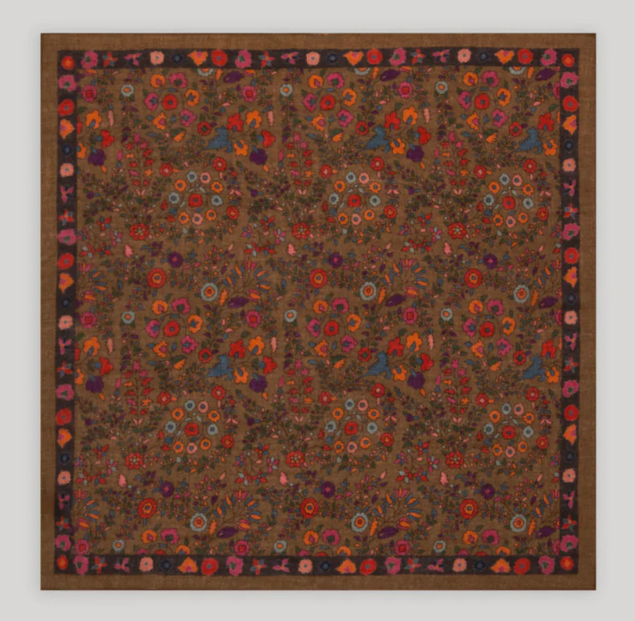 Hartford Floral Square Woven Scarf