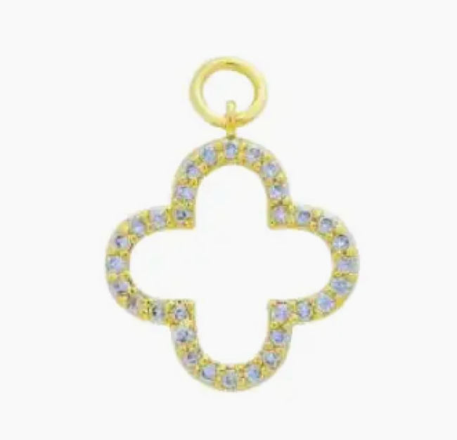 DSO Pave Clover Charm