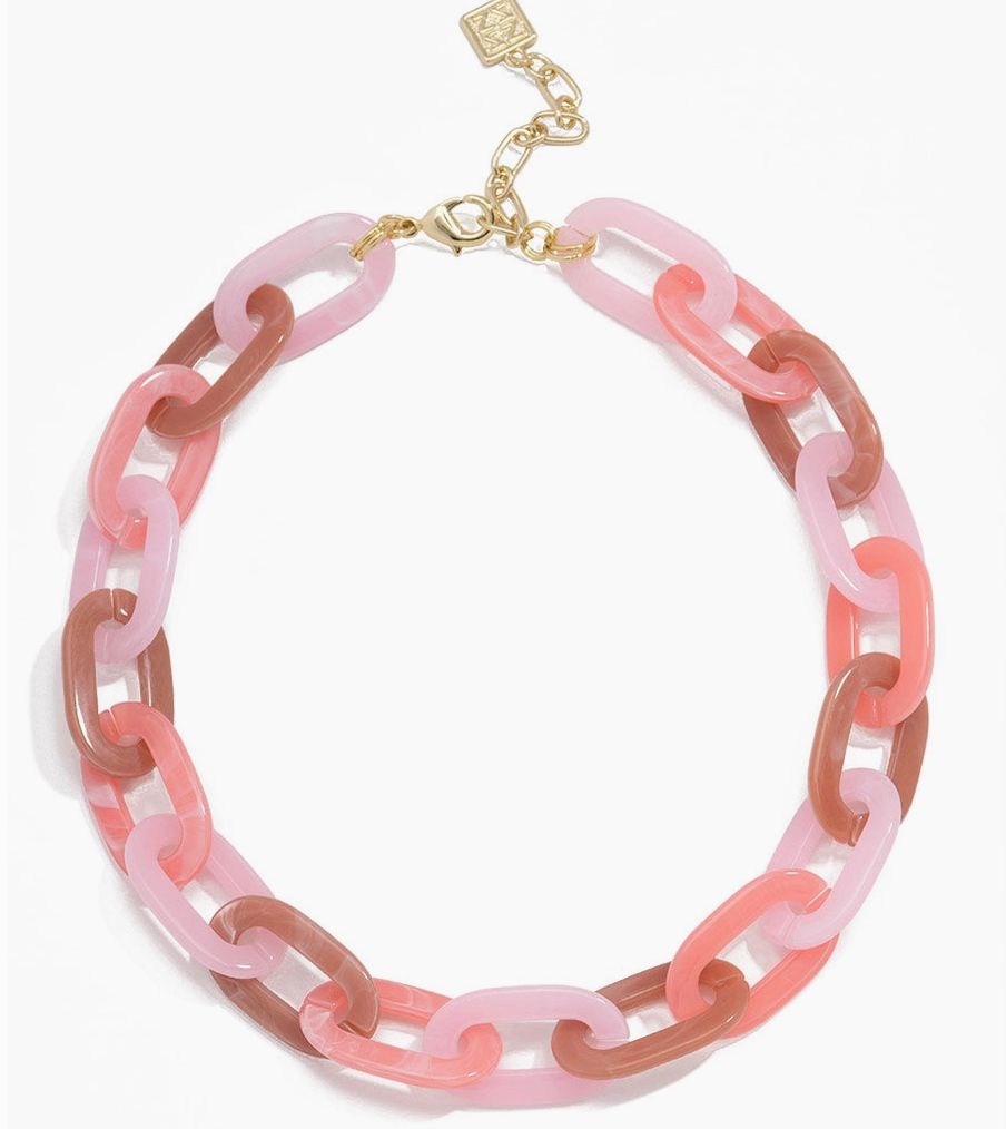 Z Jewelry Collar Necklace w/Multi Color resin links