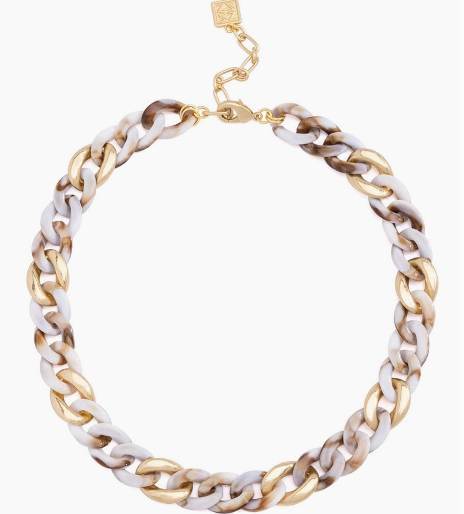 Z Jewelry Marbled Mixed Curb Chain