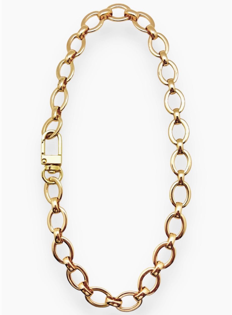 S&D Oval Thick Gold Chain Necklace 16